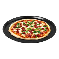 Pizzavorm geperforeerd - zwart - ø31 cm