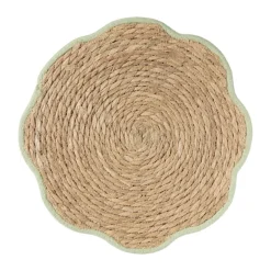 Placemat bloem groen - zeegras - ø38 cm