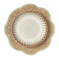 Placemat bloem groen - zeegras - ø38 cm