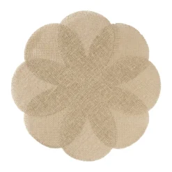 Placemat 3D bloem - bruin - ø38 cm