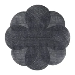 Placemat 3D bloem - zwart - ø38 cm