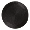 Placemat kraaltjes - zwart - ø33 cm