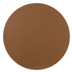 Placemat PU leer - bruin - ø38 cm