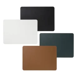 Placemat PU leer - zwart - 33x46 cm