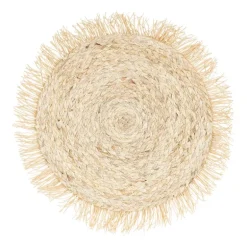 Placemat rond met franjes - ⌀38 cm