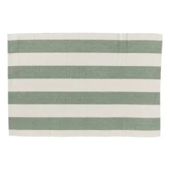 Placemat streep - groen - set van 2