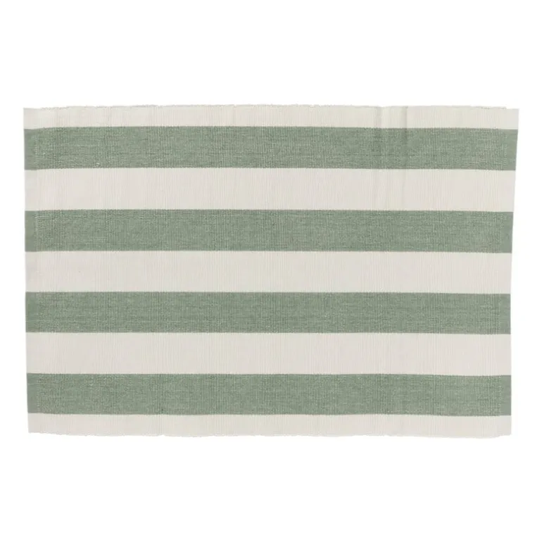 Placemat streep - groen - set van 2