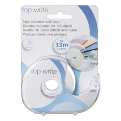 Plakband houder - transparant - 14x10x3 cm