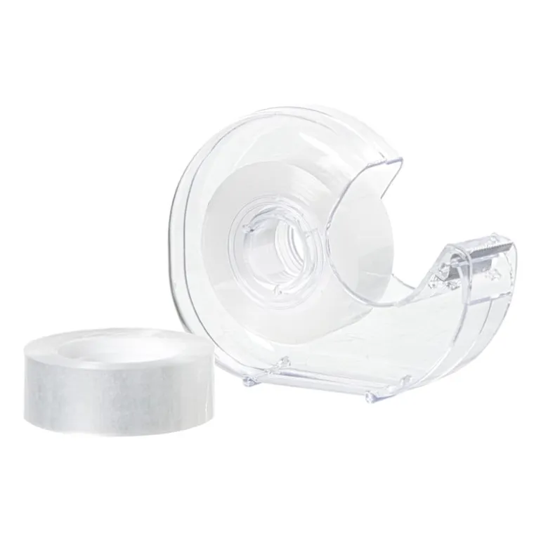 Plakbandhouder inclusief 2 rollen - transparant