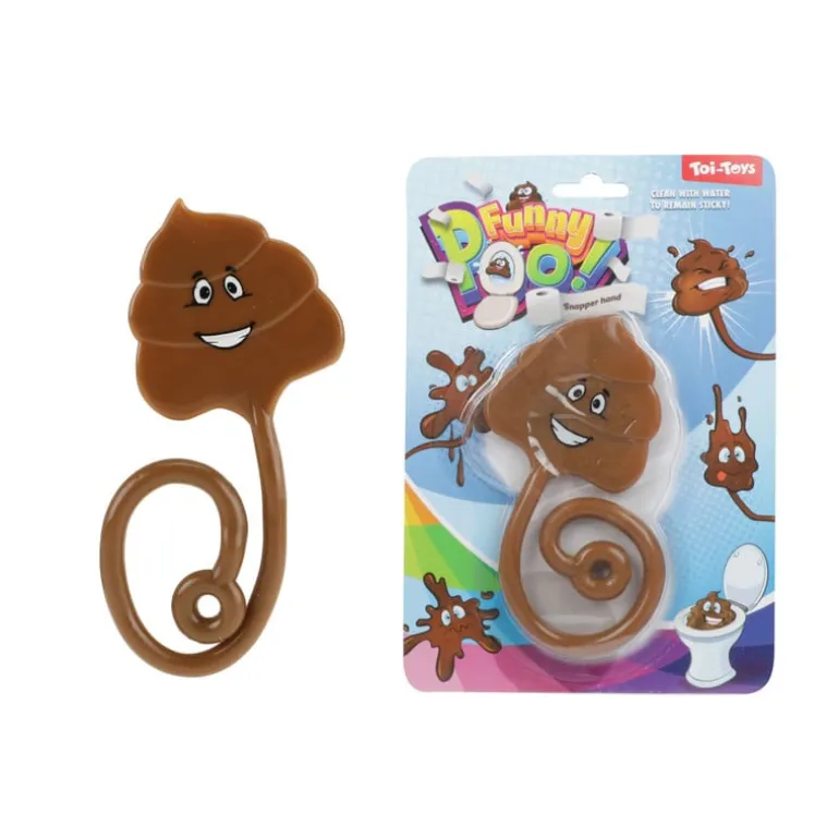 Plakker lachende drol - bruin