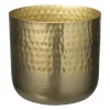 Plantenpot relief - goud - ø18.5x17.5 cm