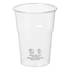 Plastic bierglazen - 250 ml - set van 12