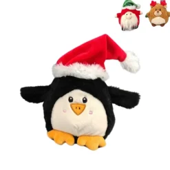 Pluche kerst knuffel - 14x10x14 cm - diverse varianten