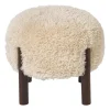 Poef beatle - beige/bruin - ø40x34.5 cm