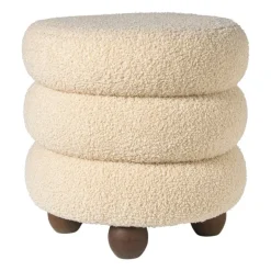 Poef bubbles - beige - ø38x42 cm