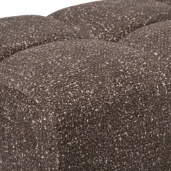 Poef chenille - donkerbruin -38x66x38 cm