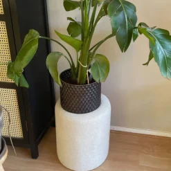 Poef Debby - beige - ø35x40 cm