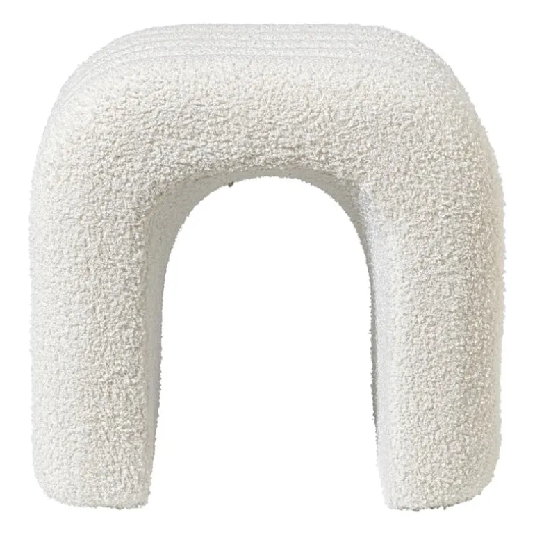 Poef Naomi - wit - 41x42x30 cm