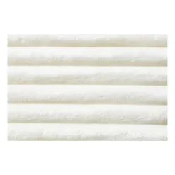 Poef Nora ribstof XL - wit - ø60x40 cm