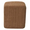 Poef rib vierkant- bruin - 38x35x35 cm