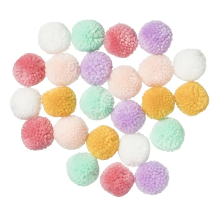 Pompoms mix - 24 stuks - 18x12x3 cm