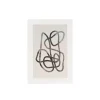 Poster abstract 1 - beige/zwart - 13x18 cm