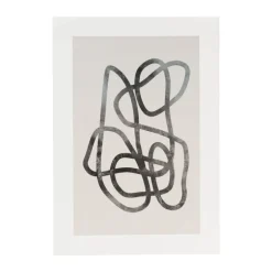 Poster abstract 1 - beige/zwart - 21x30 cm