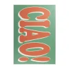Poster ciao - groen/rood - 50x70 cm