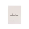 Poster exhale - beige/zwart - 13x18 cm