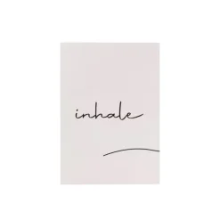 Poster inhale - beige/zwart - 13x18 cm