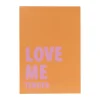 Poster love me tender - oranje/roze - 21x30 cm