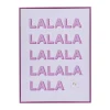 Poster met lijst la la la - paars/roze - 40x30 cm - Happy at home by Sanny