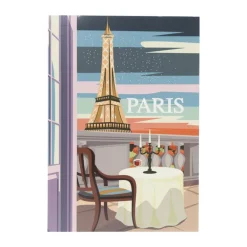 Poster Parijs - multikleur - 21x30 cm