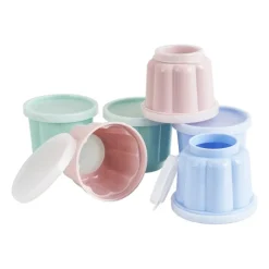 Puddingvormen - pastel - set van 6