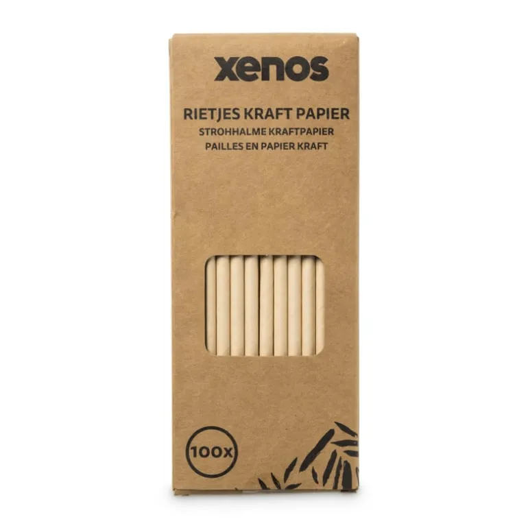 Rietjes kraftpapier - 100 stuks