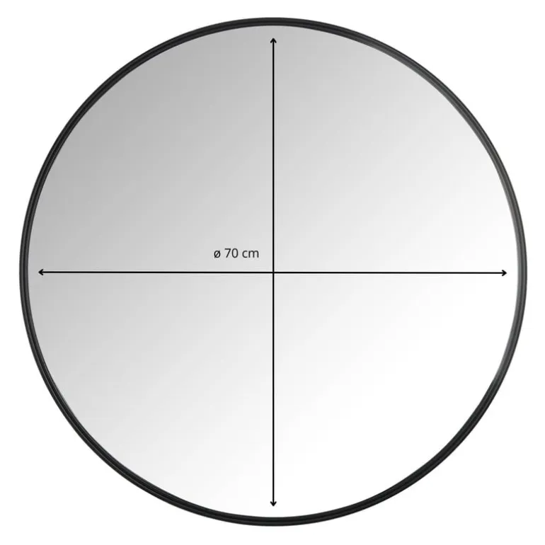 Ronde spiegel - ø70 cm - metalen lijst