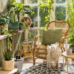 Rotan fauteuil Bandung - naturel - 83x69x84 cm