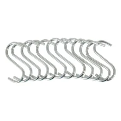 S haken - rvs - set van 12