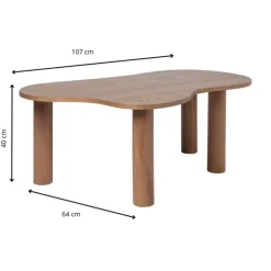 Salontafel Ruby - bruin - 40x107x64 cm