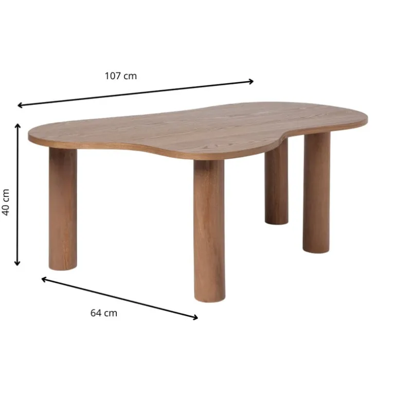 Salontafel Ruby - bruin - 40x107x64 cm