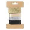 Satijnen lint 3 meter - goud - set van 4
