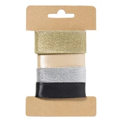 Satijnen lint 3 meter - goud - set van 4