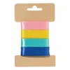 Satijnen lint 3 meter - pastel - set van 4