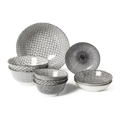 Schaal black print - diverse varianten - ø14x3.5 cm