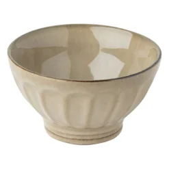 Schaal facet - beige - ⌀13x7.5 cm