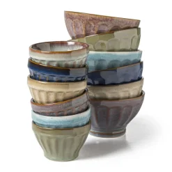 Schaal facet - lichtblauw - ⌀9x5.7 cm