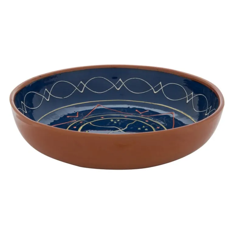 Schaal Fiesta - blauw - 27 cm