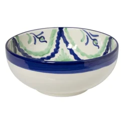 Schaal flor - groen/blauw - ø25 cm