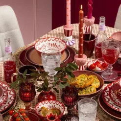 Schaal Toscane - bordeauxrood - ø11.8x2.5 cm