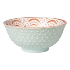 Schaaltje Abby groot - blauw/roze - ø15.5x7 cm